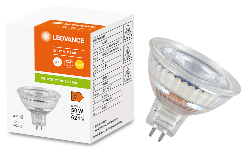 LEDVANCE LED-Reflektorlampe MR16, 3,8 Watt, GU5.3 (827) von LEDVANCE