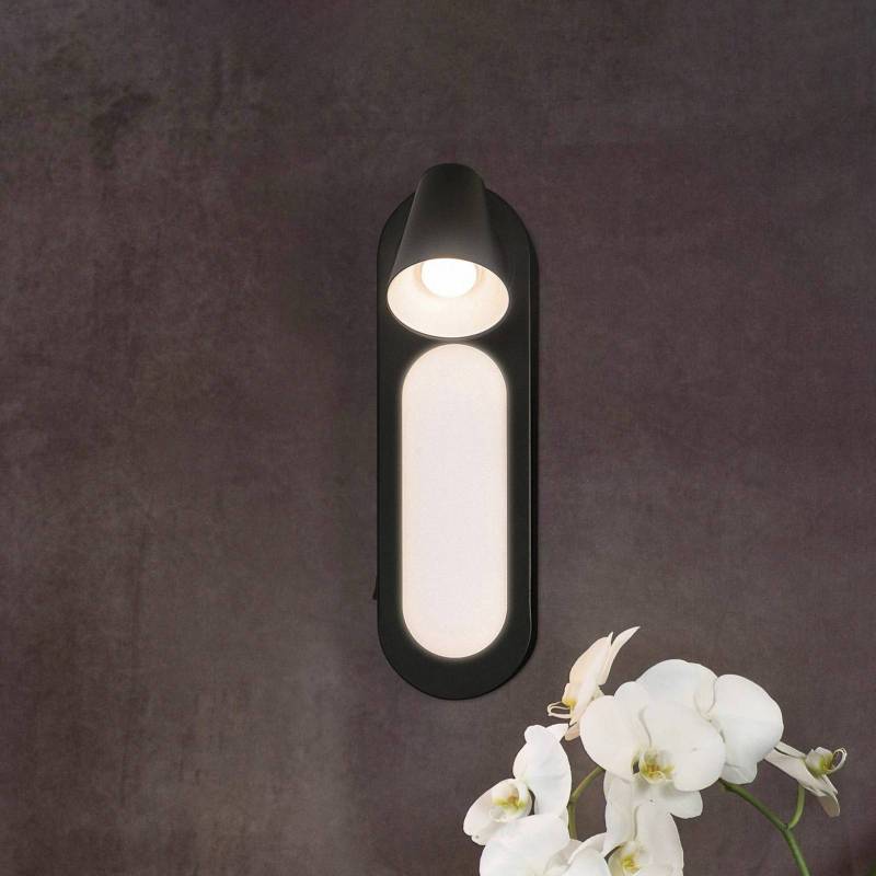 LEDVANCE LED-Wandleuchte Neptune, 1 Spot, Schalter, schwarz von LEDVANCE