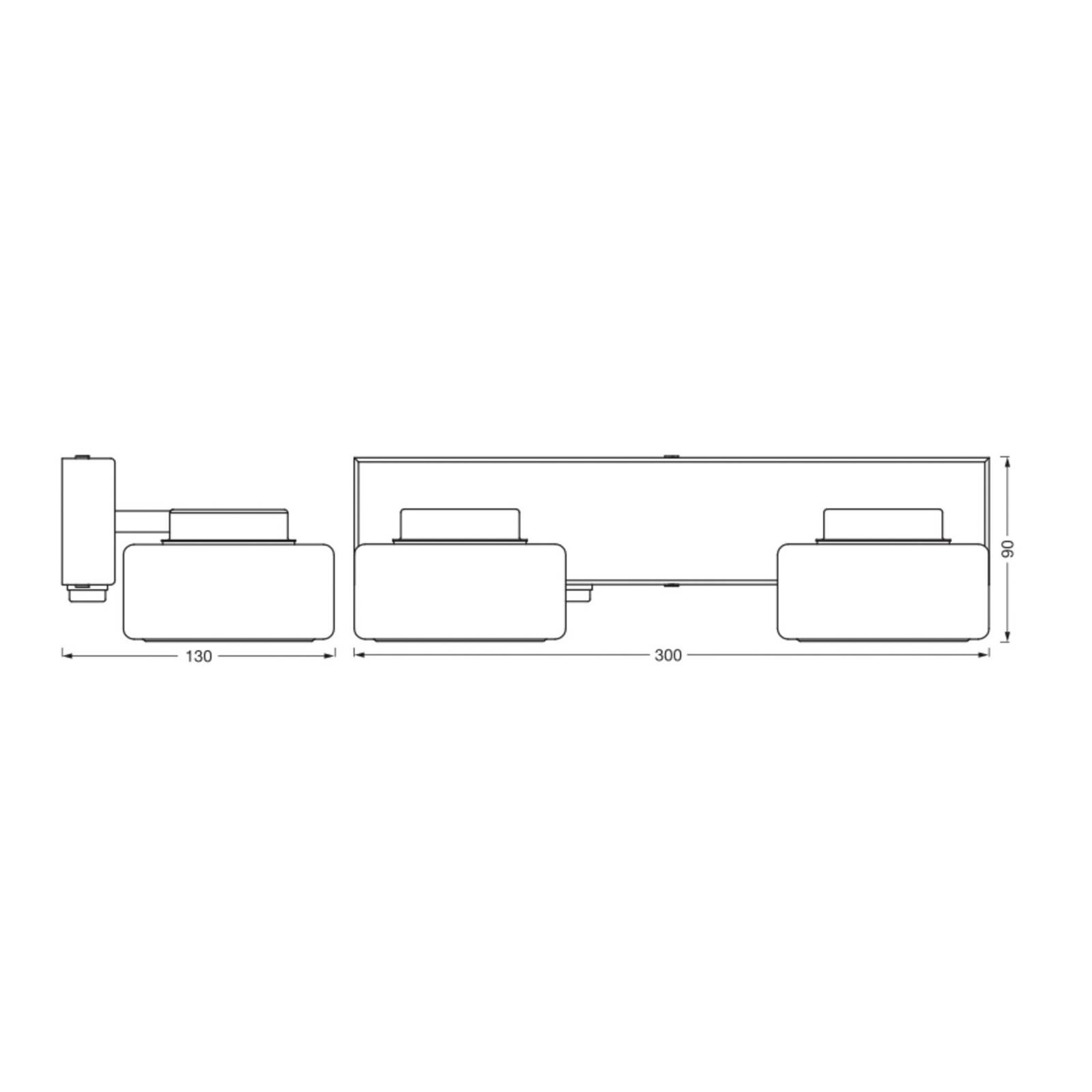 LEDVANCE LED-Wandleuchte Orbis Flame, 2-fl., chrom, IP44 LEDVANCE LED-Wandleuchte Orbis Flame, 2-fl., chrom, IP44 von LEDVANCE