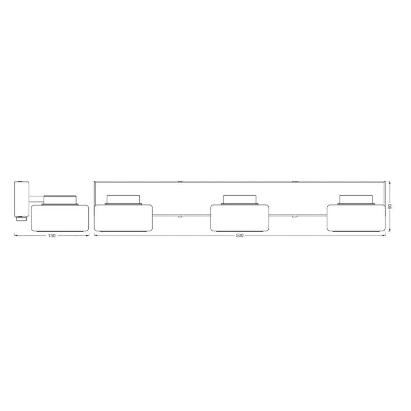 LEDVANCE LED-Wandleuchte Orbis Flame, 3-fl., schwarz, IP44 von LEDVANCE