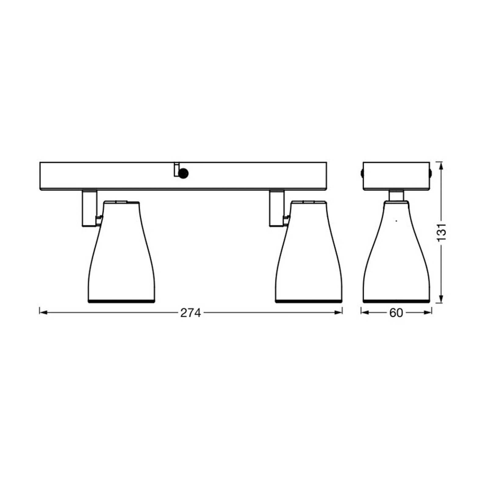 LEDVANCE Pear LED-Anbauspot GU10 2-flammig schwarz von LEDVANCE