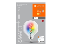 LEDVANCE SMART+ WiFi Filament Globe RGBW, Intelligentes Leuchtmittel, WLAN, Transparent, Integrierte LED, E27, Warmweiß von LEDVANCE