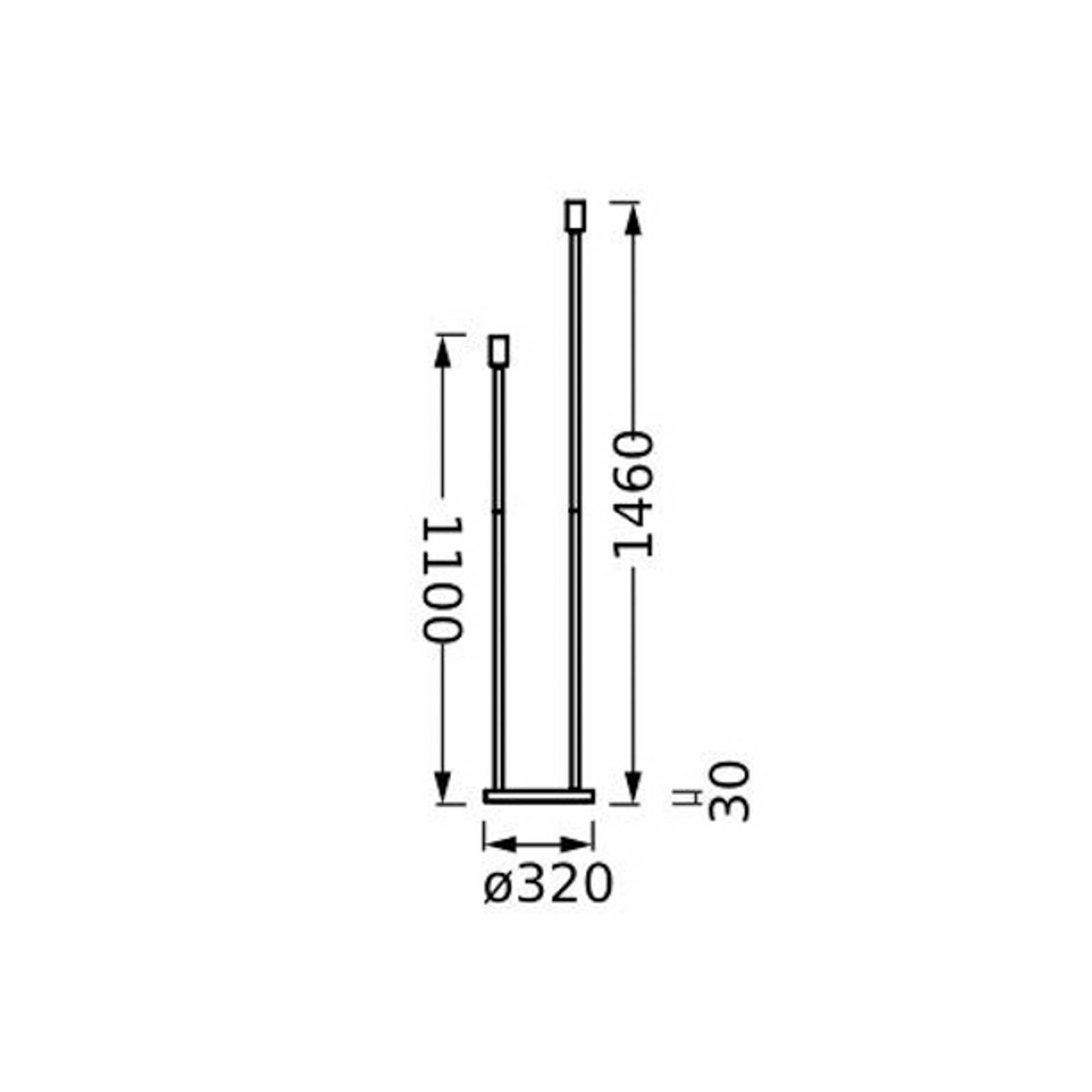 LEDVANCE Stehlampe Decor Stick 2-fl., Höhe 146cm, dunkelgrau LEDVANCE Stehlampe Decor Stick 2-fl., Höhe 146cm, dunkelgrau von LEDVANCE