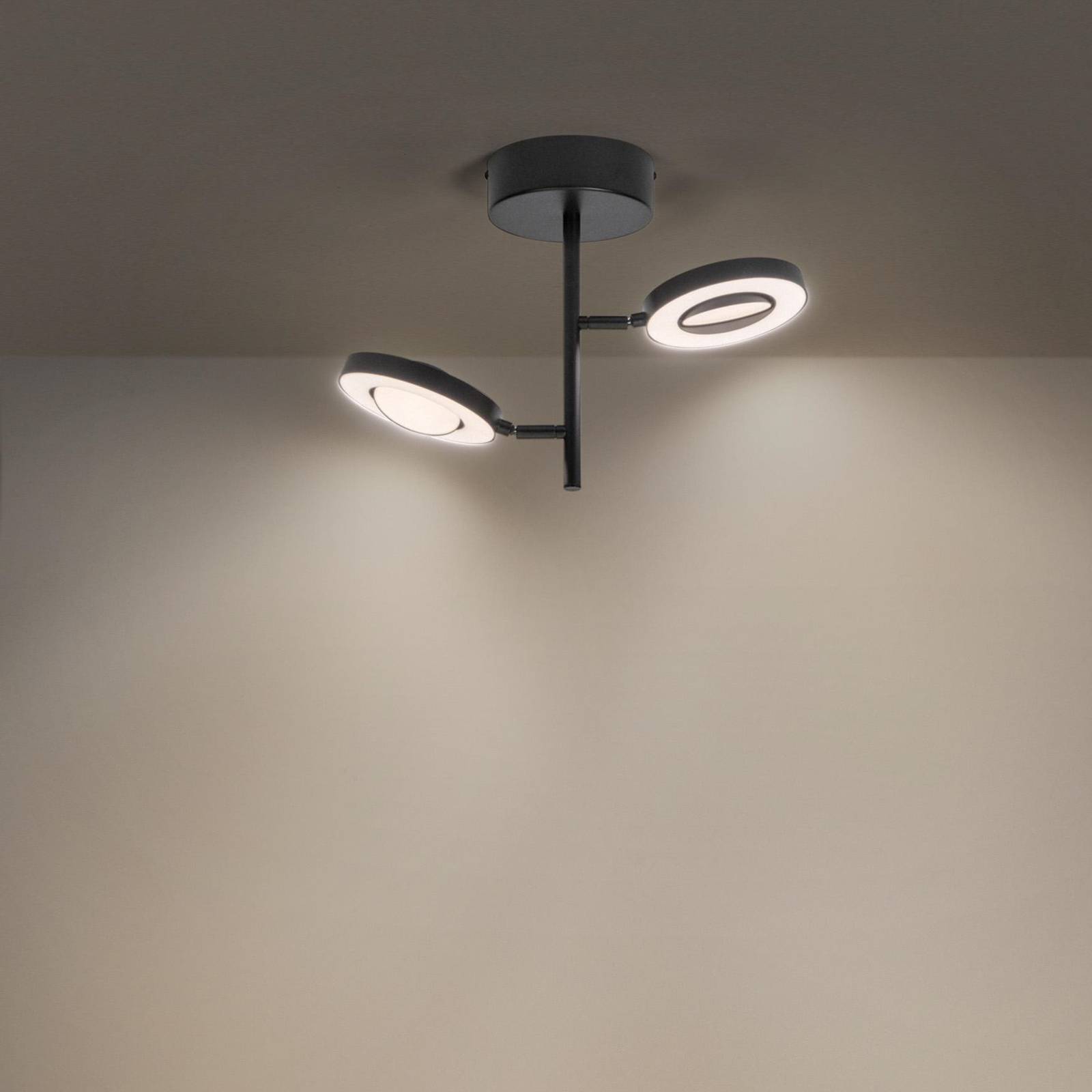 LEDVANCE LED-Deckenstrahler Saturn, 2-fl. CCT, hoch, schwarz LEDVANCE LED-Deckenstrahler Saturn, 2-fl. CCT, hoch, schwarz von LEDVANCE