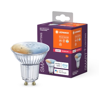 Ledvance Smarte LED-Reflektorlampe "SPOT PAR16", Zigbee, 4,9W, GU10, TW, Matt von LEDVANCE