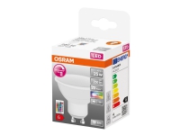 OSRAM LED STAR+ - LED-Glühlampe - satiniert - GU10 - 4,2 W (entspricht 25 W) - Klasse G - RGBW/warmweißes Licht - 2700 K von LEDVANCE