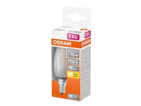 OSRAM LED STAR - LED-Filament-Glühlampe - Form: B35 - mattiert - E14 - 2 W (entspricht 15 W) - Klasse F - warmweißes Licht - 2700 K von LEDVANCE