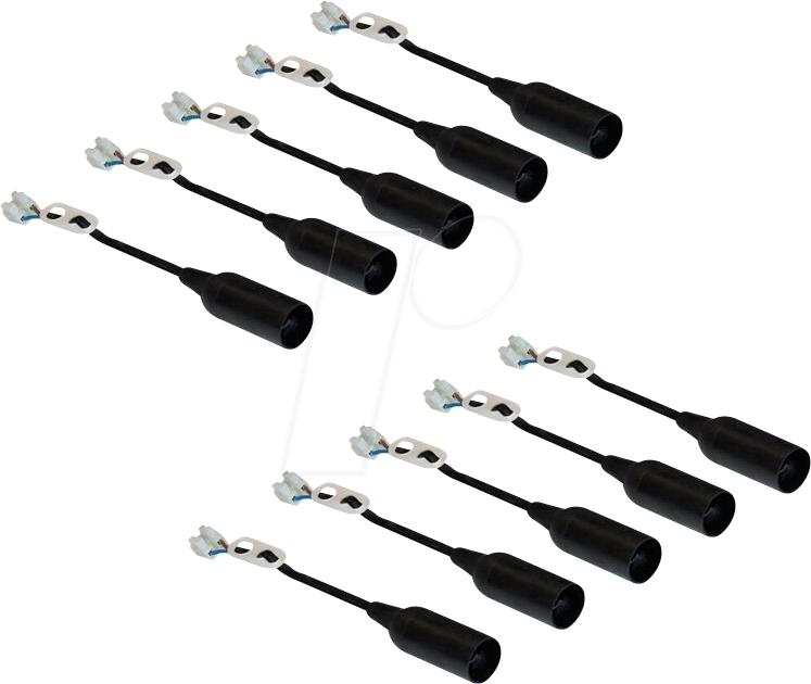 LM 990014 - Lampenfassung, E14, Baupendel, schwarz, 10er-Pack von LEDmaxx
