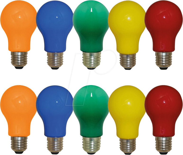 LM A27MIX36 - LED-Lampe E27 gemischt, 3 W, mehrfarbig, 10er-Pack von LEDmaxx