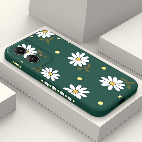 LEECG Schutzhülle für Motorola Moto G Stylus 5G 2024, Blumenmuster, schlanke Hülle, weiches Silikon, Schutzhülle für Moto G Stylus 5G 2024, Gänseblümchengrün von LEECG