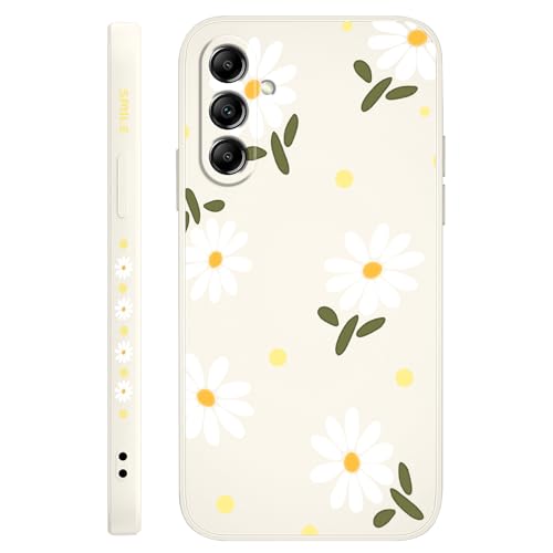 LEECG für Samsung A15 5G Hülle Blumenmuster Weiche Flüssigkeit Silikonbeflockung Schutz Innen Handyhülle für Galaxy A15 5G-Gänseblümchen Weiß LEECG für Samsung A15 5G Hülle Blumenmuster Weiche Flüssigkeit Silikonbeflockung Schutz Innen Handyhülle für Galaxy A15 5G-Gänseblümchen Weiß von LEECG