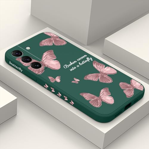 LEECG für Samsung Galaxy S22 5G Hülle Modische Blumen Designs Weiches Silikon Tropfen Schützenden Fingerabdruck für Galaxy S22 5G Hülle-Dunkelgrün 3 LEECG für Samsung Galaxy S22 5G Hülle Modische Blumen Designs Weiches Silikon Tropfen Schützenden Fingerabdruck für Galaxy S22 5G Hülle-Dunkelgrün 3 von LEECG