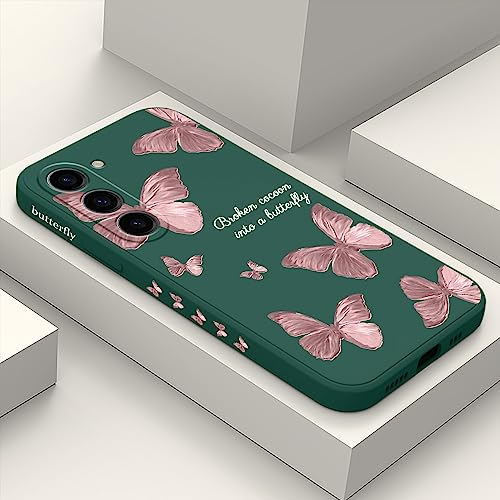 LEECG für Samsung Galaxy S23 Hülle, für Samsung S23 Hülle Kreative Blume Schmetterling Astronaut Muster Design, Anti Fall Weiches Silikon Dünne Handyhülle Slim Cover S23-Dunkelgrün 3 LEECG für Samsung Galaxy S23 Hülle, für Samsung S23 Hülle Kreative Blume Schmetterling Astronaut Muster Design, Anti Fall Weiches Silikon Dünne Handyhülle Slim Cover S23-Dunkelgrün 3 von LEECG