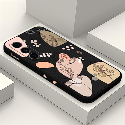 LEECG für Samsung Galaxy S23 Hülle, für Samsung S23 Hülle Kreative Blume Schmetterling Astronaut Muster Design, Anti Fall Weiches Silikon Dünne Handyhülle Slim Cover S23-Schwarz 2 von LEECG