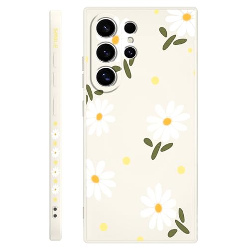 LEECG für Samsung S24 Ultra Hülle, für Galaxy S24 Ultra Handyhülle Blume Muster Design Drop Schutz Weiche Ultradünne Kratzer Resistent Mikrofaser Innenfutter S24 Ultra Cover-Gänseblümchen Weiß LEECG für Samsung S24 Ultra Hülle, für Galaxy S24 Ultra Handyhülle Blume Muster Design Drop Schutz Weiche Ultradünne Kratzer Resistent Mikrofaser Innenfutter S24 Ultra Cover-Gänseblümchen Weiß von LEECG