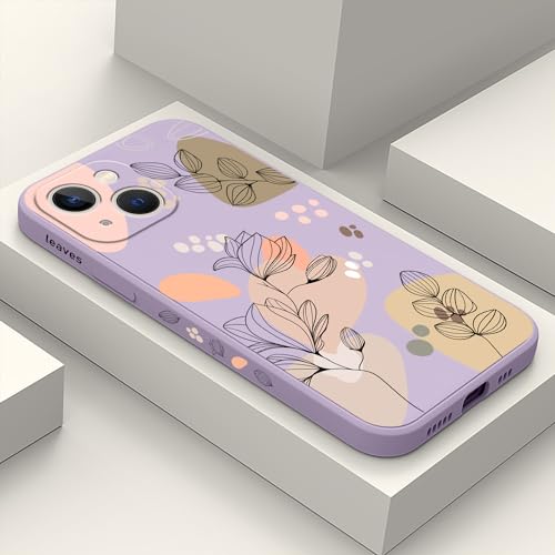 LEECG für iPhone 13 Mini Hülle Blumenmuster Weiches Mikrofaser Futter Schlankes Flüssigsilikon für iPhone 13 Mini Handyhülle 5,4 Zoll-Morandi Violett LEECG für iPhone 13 Mini Hülle Blumenmuster Weiches Mikrofaser Futter Schlankes Flüssigsilikon für iPhone 13 Mini Handyhülle 5,4 Zoll-Morandi Violett von LEECG