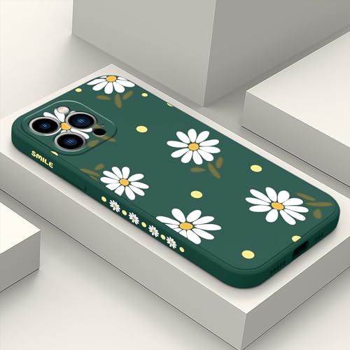 LEECG für iPhone 13 Pro Max Hülle Blumenmuster Weiches Mikrofaser Futter Schlankes Flüssigsilikon für iPhone 13 Pro Max Handyhülle 6,7 Zoll-Gänseblümchen Grün LEECG für iPhone 13 Pro Max Hülle Blumenmuster Weiches Mikrofaser Futter Schlankes Flüssigsilikon für iPhone 13 Pro Max Handyhülle 6,7 Zoll-Gänseblümchen Grün von LEECG
