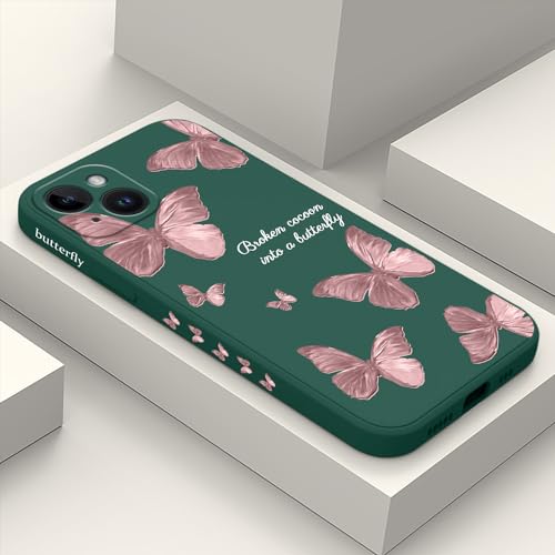 LEECG für iPhone 14 Plus hülle, Kreative Blumenmuster Designs weiche Anti Scratch Microfiber Lining innen, Anti Fingerabdruck Slim Fit Silikon Soft Handyhülle für iPhone 14 Plus-Dunkelgrün 3 LEECG für iPhone 14 Plus hülle, Kreative Blumenmuster Designs weiche Anti Scratch Microfiber Lining innen, Anti Fingerabdruck Slim Fit Silikon Soft Handyhülle für iPhone 14 Plus-Dunkelgrün 3 von LEECG