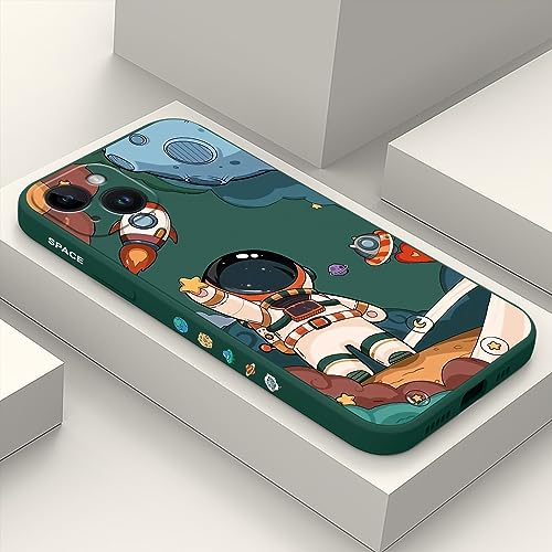 LEECG für iPhone 14 Plus hülle, Kreative Blumenmuster Designs weiche Anti Scratch Microfiber Lining innen, Anti Fingerabdruck Slim Fit Silikon Soft Handyhülle für iPhone 14 Plus-Dunkelgrün 4 von LEECG
