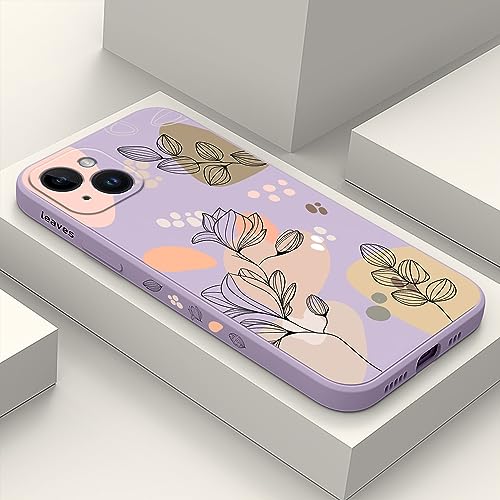 LEECG für iPhone 14 Plus hülle, Kreative Blumenmuster Designs weiche Anti Scratch Microfiber Lining innen, Anti Fingerabdruck Slim Fit Silikon Soft Handyhülle für iPhone 14 Plus-Hellviolett 2 LEECG für iPhone 14 Plus hülle, Kreative Blumenmuster Designs weiche Anti Scratch Microfiber Lining innen, Anti Fingerabdruck Slim Fit Silikon Soft Handyhülle für iPhone 14 Plus-Hellviolett 2 von LEECG