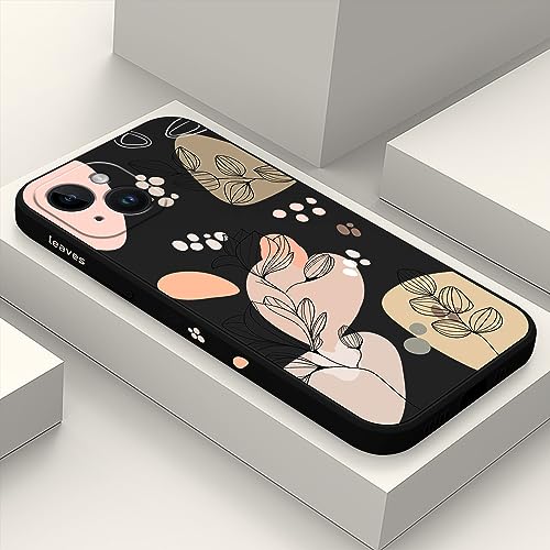 LEECG für iPhone 14 hülle, Kreative Blumenmuster Designs weiche Anti Scratch Microfiber Lining innen, Anti Fingerabdruck Slim Fit Silikon Soft Handyhülle für iPhone 14-Schwarz 2 LEECG für iPhone 14 hülle, Kreative Blumenmuster Designs weiche Anti Scratch Microfiber Lining innen, Anti Fingerabdruck Slim Fit Silikon Soft Handyhülle für iPhone 14-Schwarz 2 von LEECG