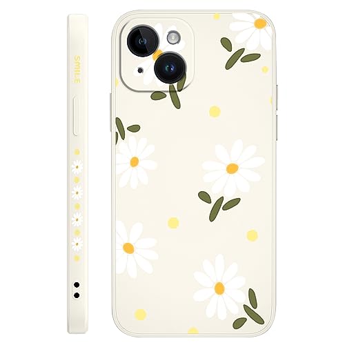 LEECG für iPhone 15 Hülle, Chrysantheme Muster Design für iPhone 15 Handyhülle mit Mikrofaser weiche flüssigem Silikon für iPhone 15 Schutzhülle-Weiß 1 LEECG für iPhone 15 Hülle, Chrysantheme Muster Design für iPhone 15 Handyhülle mit Mikrofaser weiche flüssigem Silikon für iPhone 15 Schutzhülle-Weiß 1 von LEECG