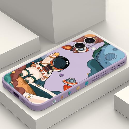 LEECG für iPhone 16 Hülle Kratzfeste Weiche Slim Fit Floral Handyhülle für iPhone 16 6,1 Zoll, Astronaut Violett LEECG für iPhone 16 Hülle Kratzfeste Weiche Slim Fit Floral Handyhülle für iPhone 16 6,1 Zoll, Astronaut Violett von LEECG