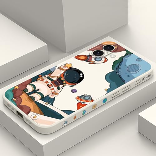 LEECG für iPhone 16 Plus Hülle Kratzfeste Weiche Slim Fit Floral Handyhülle für iPhone 16 Plus 6,7 Zoll, Astronaut Weiß LEECG für iPhone 16 Plus Hülle Kratzfeste Weiche Slim Fit Floral Handyhülle für iPhone 16 Plus 6,7 Zoll, Astronaut Weiß von LEECG