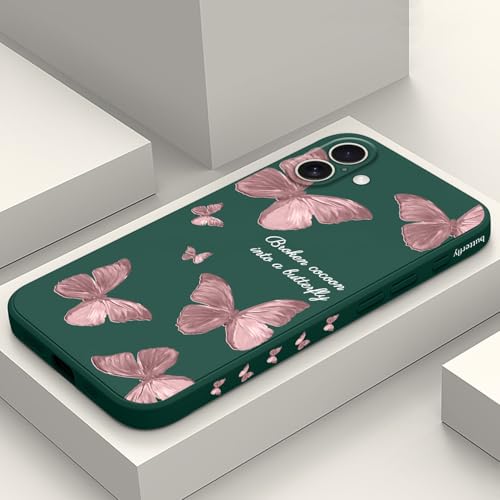 LEECG für iPhone 16 Plus Hülle Kratzfeste Weiche Slim Fit Floral Handyhülle für iPhone 16 Plus 6,7 Zoll, Schmetterling Grün LEECG für iPhone 16 Plus Hülle Kratzfeste Weiche Slim Fit Floral Handyhülle für iPhone 16 Plus 6,7 Zoll, Schmetterling Grün von LEECG