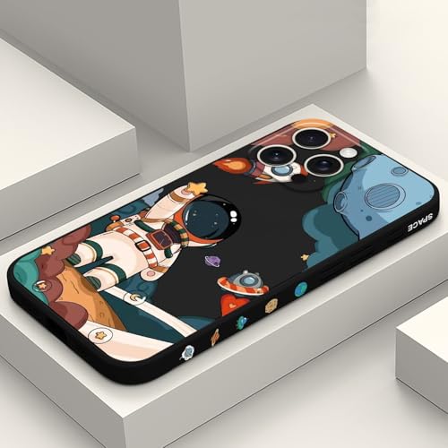 LEECG für iPhone 16 Pro Max Hülle Kratzfeste Weiche Slim Fit Floral Handyhülle für iPhone 16 Pro Max 6,9 Zoll, Astronaut Schwarz LEECG für iPhone 16 Pro Max Hülle Kratzfeste Weiche Slim Fit Floral Handyhülle für iPhone 16 Pro Max 6,9 Zoll, Astronaut Schwarz von LEECG