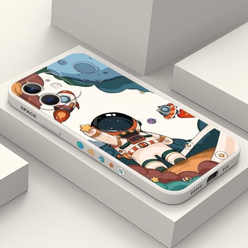 LEECG für iphone 12 Mini Hülle Blumenmuster Design Anti Kratzer Weiches Silikon Handyhülle iphone 12 Mini 5,4 Zoll-Astronaut Weiß LEECG für iphone 12 Mini Hülle Blumenmuster Design Anti Kratzer Weiches Silikon Handyhülle iphone 12 Mini 5,4 Zoll-Astronaut Weiß von LEECG