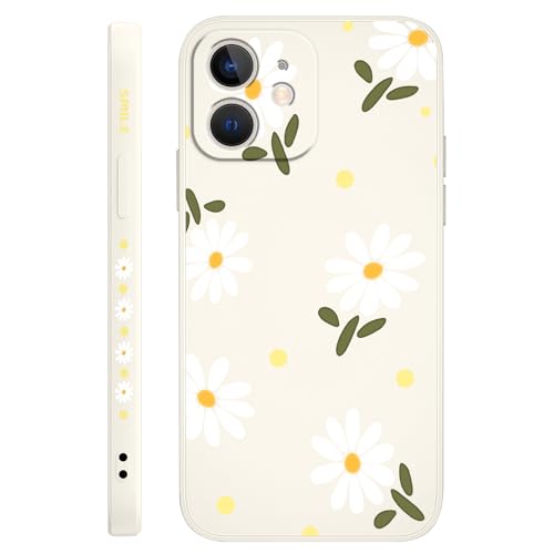 LEECG für iphone 12 Mini Hülle Blumenmuster Design Anti Kratzer Weiches Silikon Handyhülle iphone 12 Mini 5,4 Zoll-Gänseblümchen Weiß LEECG für iphone 12 Mini Hülle Blumenmuster Design Anti Kratzer Weiches Silikon Handyhülle iphone 12 Mini 5,4 Zoll-Gänseblümchen Weiß von LEECG
