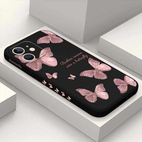 LEECG für iphone 12 Mini Hülle Blumenmuster Design Anti Kratzer Weiches Silikon Handyhülle iphone 12 Mini 5,4 Zoll-Schmetterling Schwarz LEECG für iphone 12 Mini Hülle Blumenmuster Design Anti Kratzer Weiches Silikon Handyhülle iphone 12 Mini 5,4 Zoll-Schmetterling Schwarz von LEECG