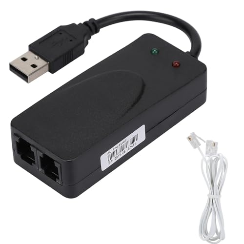 LEEINTO Faxmodem Single/Dual Port USB2.0 56K Externer Modemtreiber für Win 7/Win 8/Win 10/Win XP USB-Modem von LEEINTO