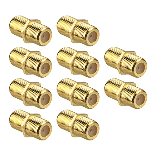 LEENUE Sat Kabel Verbinder, F Stecker Verbinder, RG6 Koaxial Buchse zu Buchse F Verbinder Sat Kupplung für Koaxialkabel Antennenkabel Satellitenkabel 10er Pack von LEENUE
