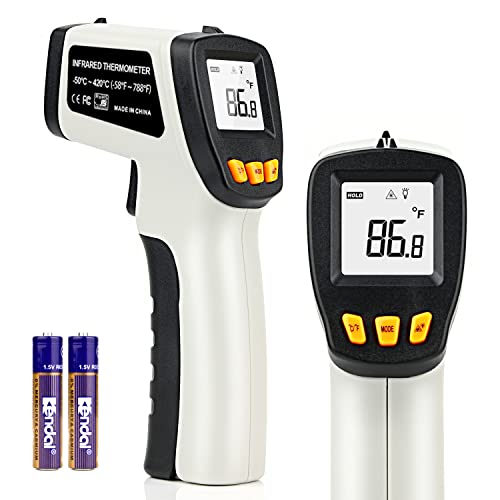 Infrarot Thermometer (nicht für Menschen), LEERCHUANG Temperaturmessgerät für Pizzaofen, Berührungslose Laser Thermometerpistole zum Kochen/Grillen (520-GR) von LEERCHUNAG