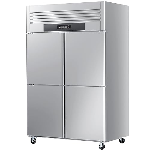 LEEVOT Side-by-Side Fridge-Freezer / 195 cm/Inverter Compressor/Multi Air Flow/Fridge Capacity 450 l/Freezer Capacity 450 l/Silver[Energy Class E] von LEEVOT