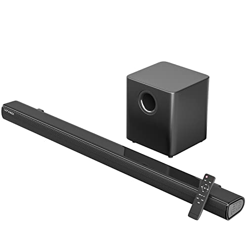 LEFANDI Soundbar Mit Subwoofer für TV, 90W 2.1 Channel Bluetooth Lautsprecher Soundsystem mit AUX, HDMI ARC, USB, Coax, Optischer Eingang, Schwarz LEFANDI Soundbar Mit Subwoofer für TV, 90W 2.1 Channel Bluetooth Lautsprecher Soundsystem mit AUX, HDMI ARC, USB, Coax, Optischer Eingang, Schwarz von LEFANDI