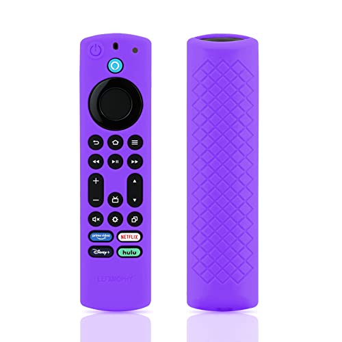 LEFXMOPHY 4k Max Fernbedienung 2023 für Fire TV Stick Remote Cover 6,2 Zoll, Toshiba/Insignia CT-RC1US-21 / Pioneer 2021 Smart TV Fernbedienung, Violett, Silikon, vollständige Abdeckung, Zubehör von LEFXMOPHY