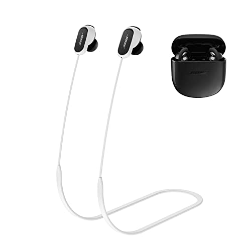 LEFXMOPHY Anti-Verlust-Gurt für Bose QuietComfort Ohrhörer II 2022 Weiß Silikon-Halsband Leise Komfort Zubehör von LEFXMOPHY