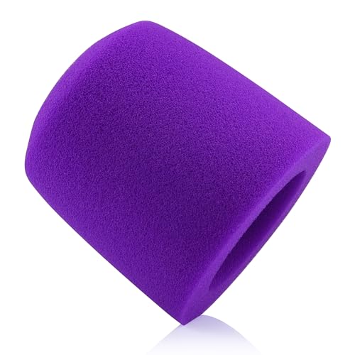 LEFXMOPHY MV7 Pop-Filter für Shure MV7 MV7X Mikrofon-Schaumstoffabdeckung, Ersatzteil, violetter Windsack von LEFXMOPHY