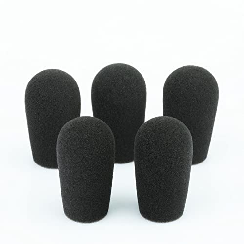 LEFXMOPHY Mic Muff Ersatz für Telex Airman 750/850/760 / Windschutzscheiben-Schaumstoffabdeckungen, 5er-Pack Mikrofon Popfilter von LEFXMOPHY