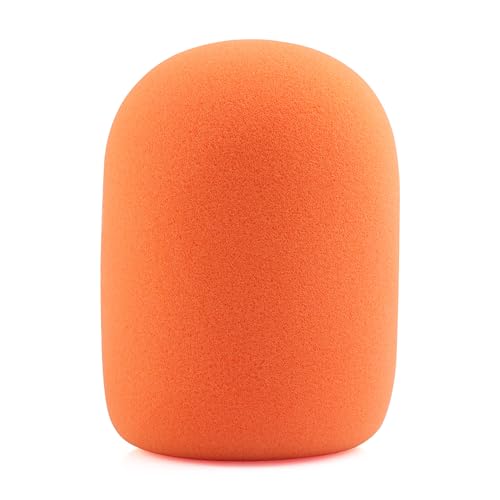 LEFXMOPHY PodMic Pop Filter, für Rode Procaster Podcaster NT1 NT1-A NT2-A NT-USB K2 NT1000 NT2000 Windschutzscheiben-Ersatz-Schaumstoffabdeckung Pod Mic Windschutz, Orange WS2 Mikrofon Schalldämpfer von LEFXMOPHY