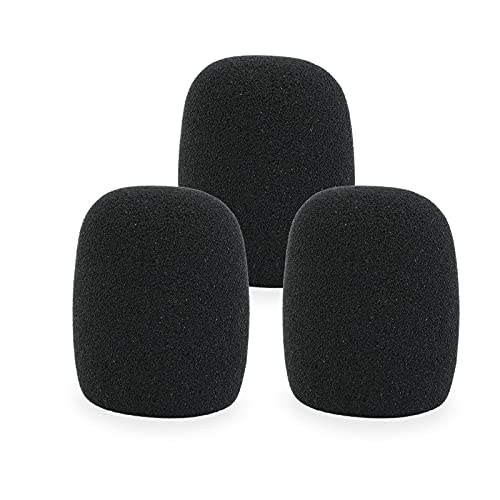 LEFXMOPHY SM57 Windschutzscheibe, Mikrofon-Schaumstoff-Ersatz für Shure SM57 Gesangsmikrofon-Pop-Filter, schwarze Rauschunterdrückung, Windsackabdeckung, 3 Stück von LEFXMOPHY