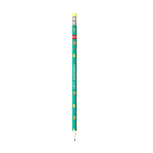 Legami - Bleistift aus Recyclingpapier, I Used to be a Newspaper, H18,5 cm, Ø0,7 cm, HB-Mine, vortemperiert, für Schule und Büro, zum Zeichnen, Schreiben, Skizzieren, umweltfreundlich von LEGAMI