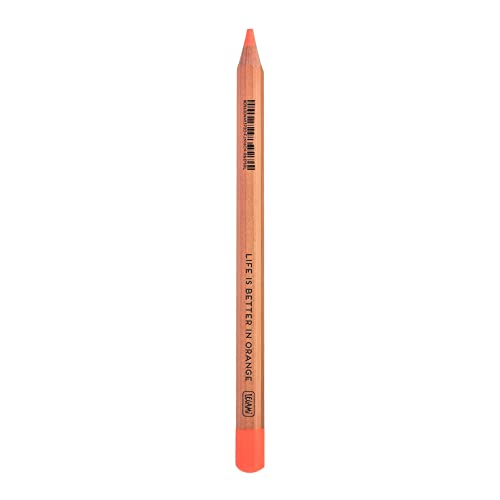 Legami - Fluoreszierender Bleistift, 1,2 x 18 cm, Jumbo-Pastell, Farbe Orange, zum Schreiben, Malen und Unterstreichen, Präzisionsstrich, Life is Better in Orange von LEGAMI