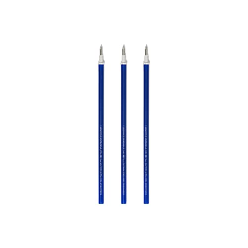Legami - Gelschreibermine radierbar, Set 3 Stück, Höhe 13 cm, Thermosensible Tinte, Blau, Spitze 0,7 mm von LEGAMI