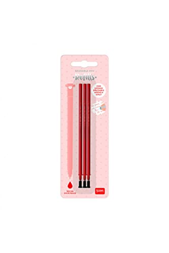 Legami - Gelschreibermine radierbar, Set 3 Stück, Höhe 13 cm, Thermosensible Tinte, Spitze 0,7 mm von LEGAMI