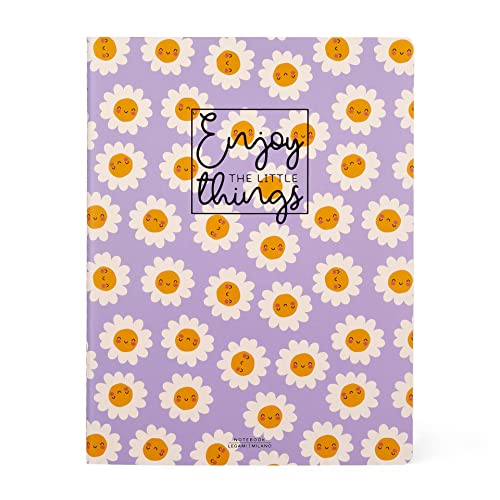 Legami - Großes Notizbuch, B5, 100 Seiten, aus FSC®-zertifiziertem Papier, 100 g/m², 18,5 x 24,8 cm, Thema Daisy von LEGAMI