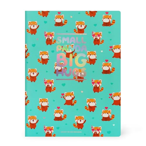 Legami - Großes liniertes Notizbuch - Seitenformat B5, großes Notizbuch mit Lineatur, FSC-zertifiziertes Papier, 18,5 x 24,8 cm, Thema Red Panda von LEGAMI